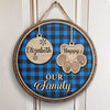 Happy Christmas With Our Family - Personalized Door Sign
