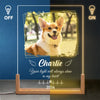 Custom Photo A Dog’s Love Is Forever - Memorial Personalized Custom Shaped 3D LED Walnut Night Light - Sympathy Gift For Pet Owners, Pet Lovers