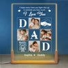 Custom Photo Forever In My Heart - Family Personalized Custom Shaped 3D LED Walnut Night Light - Father's Day, Birthday Gift For Dad