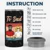 To Dad From The Reasons You Drink - Family Personalized Custom 4 In 1 Can Cooler Tumbler - Father's Day, Gift For Dad, Grandpa