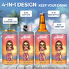 In A Summer State Of Mind - Bestie Personalized Custom 4 In 1 Can Cooler Tumbler - Summer Vacation Gift For Best Friends, BFF, Sisters