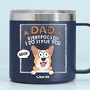 Pets Leave Paw Prints On Your Heart - Dog & Cat Personalized Custom 14oz Stainless Steel Tumbler With Handle - Gift For Pet Owners, Pet Lovers