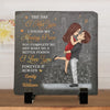 By Your Side Is Where I Want To Be - Couple Personalized Custom Square Shaped Stone With Stand - Gift For Husband Wife, Anniversary