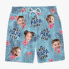 Custom Photo Best Dad Ever - Family Personalized Custom Tropical Hawaiian Aloha Men Beach Shorts - Summer Vacation Gift For Dad, Grandpa