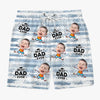 Custom Photo Best Man Ever - Family Personalized Custom Tropical Hawaiian Aloha Men Beach Shorts - Summer Vacation Gift For Dad, Grandpa