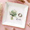Flowers Don’t Tell They Show - Bestie Personalized Custom Jewelry Dish - Gift For Best Friends, BFF, Sisters