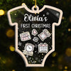 First Christmas - Family Personalized Custom 3 Layers Shaker Ornament - Christmas Gift For Baby Kids, Newborn Baby