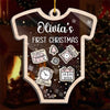 First Christmas - Family Personalized Custom 3 Layers Shaker Ornament - Christmas Gift For Baby Kids, Newborn Baby