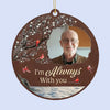 Custom Photo Greatly Loved, Deeply Missed - Memorial Personalized Custom Leather Ornament - Christmas Gift, Sympathy Gift For Family Members