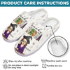 Spooky Grandma - Family Personalized Custom Fluffy Slippers - Halloween Gift For Mom, Grandma