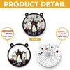 Wishing You A Haunting Night - Family Personalized Window Hanging Suncatcher - Halloween Gift For Family Members
