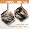Custom Photo Happy Family - Family Personalized Custom Wooden Cube Ornament - Christmas Gift For Family Members