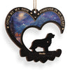 Furry Kisses And Christmas Wishes - Memorial Personalized Custom Ornament - Wood Custom Shaped - Sympathy Gift, Christmas Gift For Pet Owners, Pet Lovers