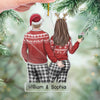 You Are The Reason My Heart Glows - Couple Personalized Custom Ornament - Acrylic Custom Shaped - Christmas Gift For Husband Wife, Anniversary
