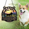 You Left Paw Prints On Our Hearts - Memorial Personalized Window Hanging Suncatcher Ornament - Sympathy Gift For Pet Owners, Pet Lovers