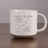 Distance Means So Little When Someone Means So Much - Family Personalized Custom Pottery Mug - Gift For Mom, Daughter