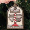Love The Giver More Than The Gift - Family Personalized Custom Shaped 2 Layered Wood Christmas Ornament - Christmas Gift For Family Members