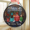 Our Life, Our Home, Our Story - Family Personalized Custom Stained Glass Window Hanging Suncatcher - Christmas Gift For Family Members