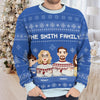 Lights Fill The Streets Spreading So Much Cheer - Family Personalized Custom Ugly Sweatshirt - Unisex Wool Jumper - Christmas Gift For Family Members