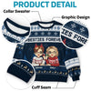 Merry Bestiemas - Bestie Personalized Custom Ugly Sweatshirt - Unisex Wool Jumper - Christmas Gift For Best Friends, BFF, Sisters