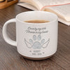 Pets And Angels Are Not Very Far Apart - Memorial Personalized Custom Pottery Mug - Sympathy Gift For Pet Owners, Pet Lovers