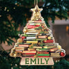 Snow Is Falling Books Are Calling - Personalized Custom Ornament - Wood Custom Shaped - Christmas Gift For Book Lovers
