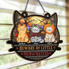 Happy Halloween To All - Cat Personalized Window Hanging Suncatcher - Halloween Gift For Pet Owners, Pet Lovers