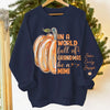 Just Like Pumpkins, Grandmas Light Up Our Lives - Family Personalized Custom Unisex Sweatshirt With Design On Sleeve - Gift For Grandma