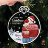 First Christmas, Forever Memories - Couple Personalized Custom Ornament - Acrylic Custom Shaped - Christmas Gift For Husband Wife, Anniversary, First Christmas