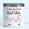 Good Friends And Good Drinks Make Life Better - Bestie Personalized Custom 14oz Stainless Steel Tumbler With Handle - Gift For Best Friends, BFF, Sisters
