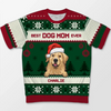 Best Fur Mom Ever - Dog & Cat Personalized Custom All Over Print Adult Short Sleeve Sweater - Christmas Gift For Pet Owners, Pet Lovers