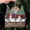 Jingle Paws, How Our Pets Make The Holidays Bright - Couple Personalized Custom Ornament - Acrylic Custom Shaped - Christmas Gift For Husband Wife, Anniversary, Pet Owners, Pet Lovers