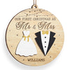 Counting Down The Days Until Our First Christmas Together - Couple Personalized Custom Ornament - Wood Custom Shaped - Christmas Gift For Husband Wife, Anniversary, First Christmas