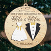 Counting Down The Days Until Our First Christmas Together - Couple Personalized Custom Ornament - Wood Custom Shaped - Christmas Gift For Husband Wife, Anniversary, First Christmas