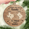 Distance Cannot Weaken The Bonds Of Family - Family Personalized Custom Ornament - Wood Custom Shaped - Christmas Gift For Family Members