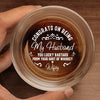 Congrats On Being My Boyfriend - Couple Personalized Custom Whiskey Glass - Gift For Husband Wife, Anniversary
