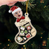 Custom Photo Santa’s Newest Little Helper - Family Personalized Custom Ornament - Acrylic Custom Shaped - Christmas Gift For Baby Kids, Newborn Baby, First Christmas