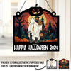 Creepy And Full Of Love, Our Family Halloween Rocks - Family Personalized Window Hanging Suncatcher - Halloween Gift For Family Members
