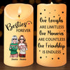 Real Friends Make Every Moment Count - Bestie Personalized Custom LED Candle - Christmas Gift For Best Friends, BFF, Sisters