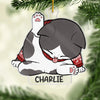 Feline Like It's Christmas Time - Cat Personalized Custom Ornament - Acrylic Custom Shaped - Christmas Gift For Pet Owners, Pet Lovers