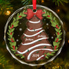 Gathered Under One Tree - Family Personalized Custom Circle Glass Ornament - Christmas Gift For Family Members