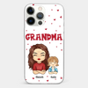 Our Beautiful Grandma Gave Us So Much Love - Family Personalized Custom Clear Phone Case - Gift For Mom, Grandma