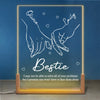 Friends Become Our Chosen Family - Bestie Personalized Custom Shaped 3D LED Walnut Night Light - Christmas Gift For Best Friends, BFF, Sisters