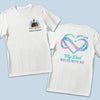Custom Photo Your Wings Were Ready But My Heart Was Not - Memorial Personalized Custom Back And Front Printed Unisex T-shirt - Sympathy Gift For Family Members