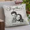 Custom Photo Love Begins And Ends With You - Couple Personalized Custom Pillow - Christmas Gift For Husband Wife, Anniversary