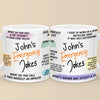 Emergency Jokes - Family Personalized Custom Mug - Christmas Gift For Dad