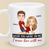 Your Touch Is My Addiction - Couple Personalized Custom Mug - Christmas Gift For Husband Wife, Anniversary, Long Distance Relationship