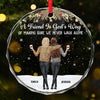 Friends Make The World Beautiful - Bestie Personalized Custom Circle Glass Ornament - Christmas Gift For Best Friends, BFF, Sisters