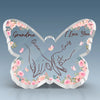 Silent Sacrifices Reflect Endless Love - Family Personalized Custom Butterfly Shaped Acrylic Plaque - Gift For Mom, Grandma