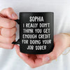 No, I'm Really Serious - Coworker Personalized Custom Black Mug - Gift For Coworkers, Work Friends, Colleagues